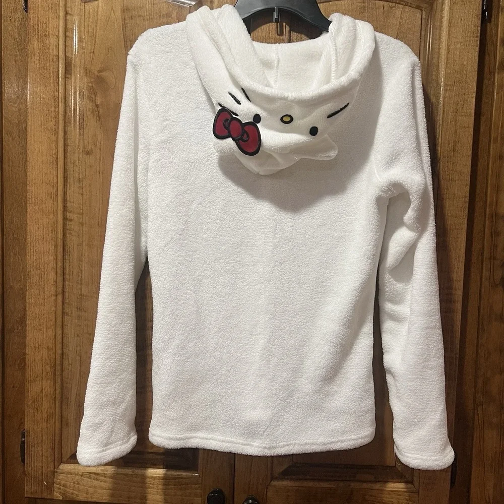 Hello Kitty Adult‎ Hoodie Women's Medium Super Soft White